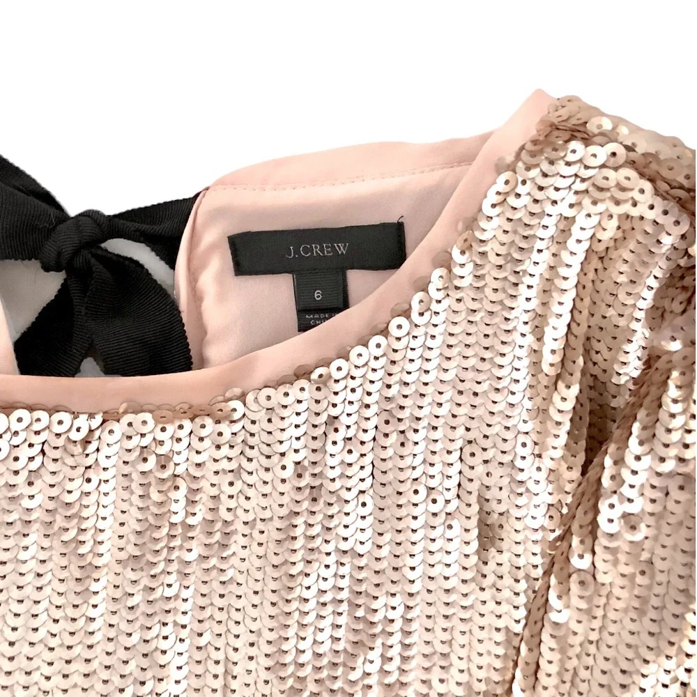 J. Crew Rose Gold Sequin Blouse